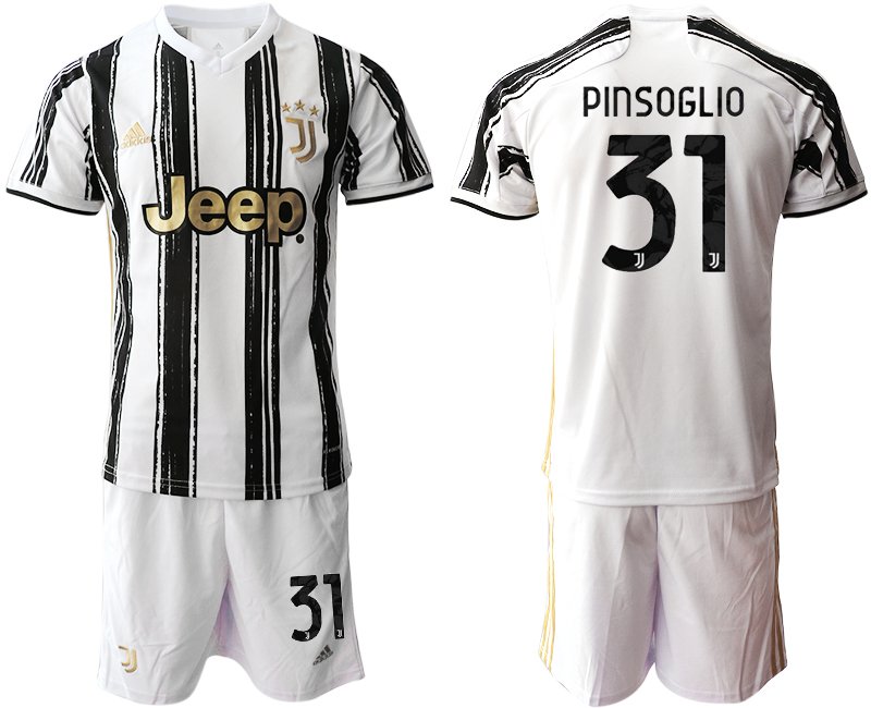Men 2020-2021 club Juventus home #31 white black Soccer Jerseys